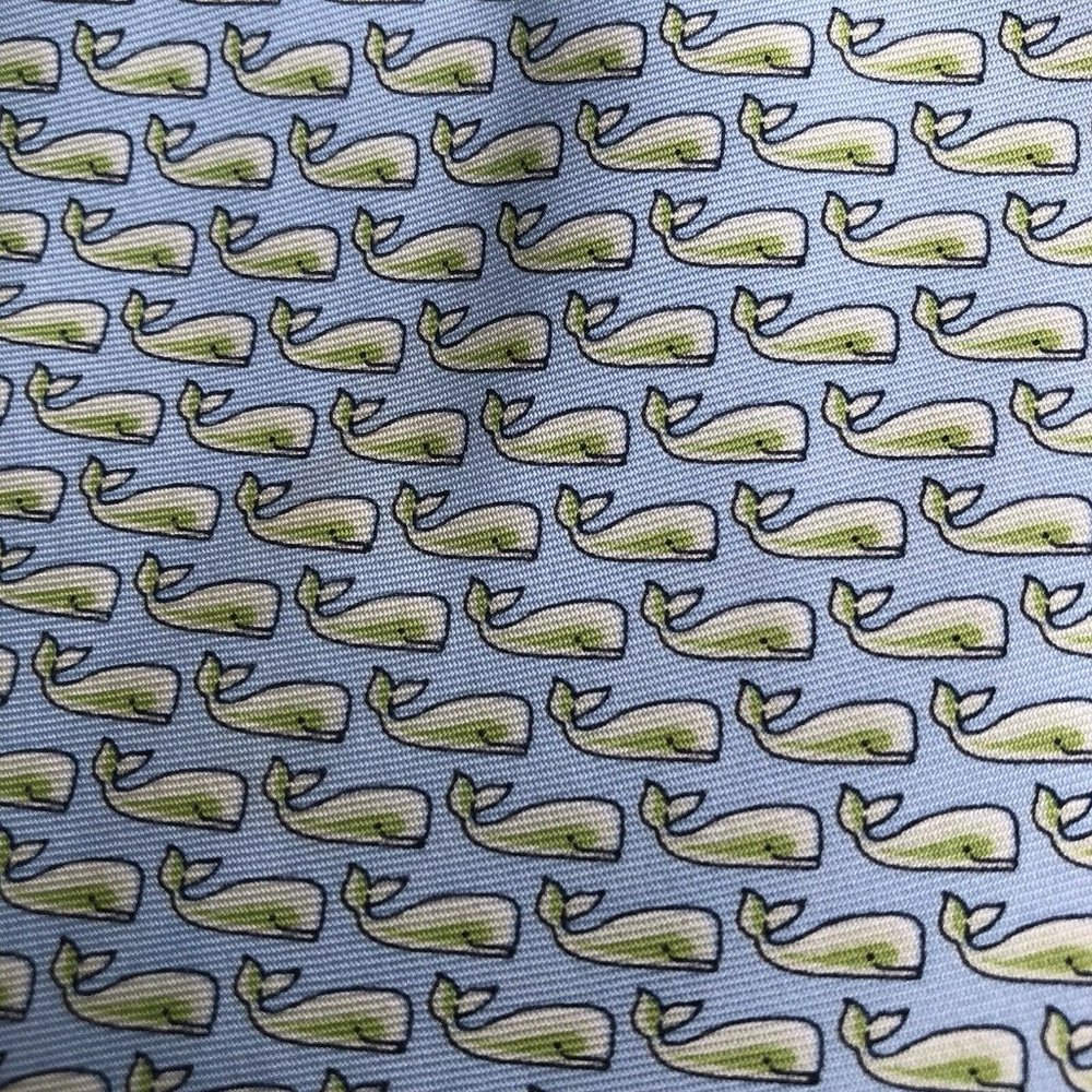 Sero Whale Silk Mens Tie Necktie Menswear Blue Green Yellow Ocean Preppy Novelty